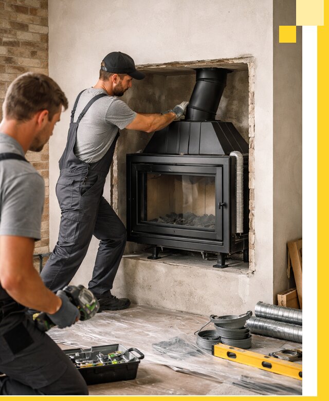 Установка каминных топок в Темрюке: монтаж, подключение
