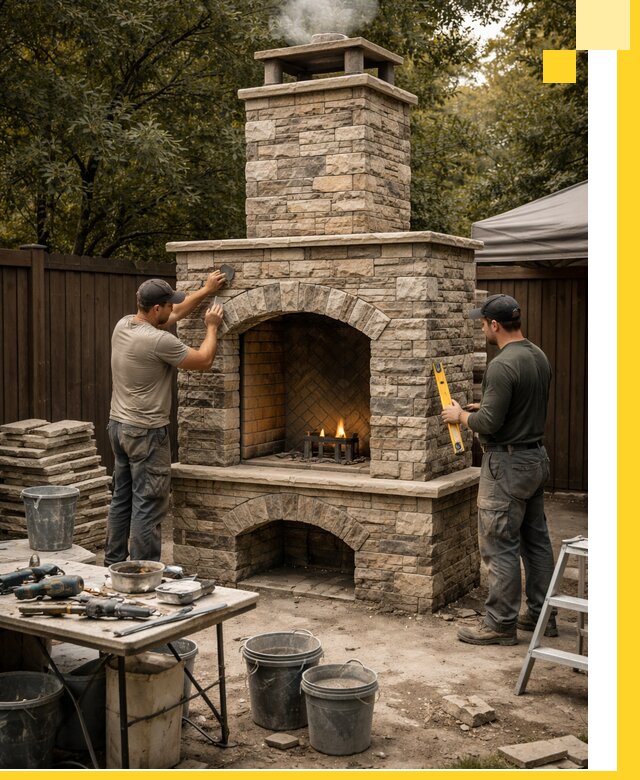 Проектирование и установка уличных каминов в Темрюке