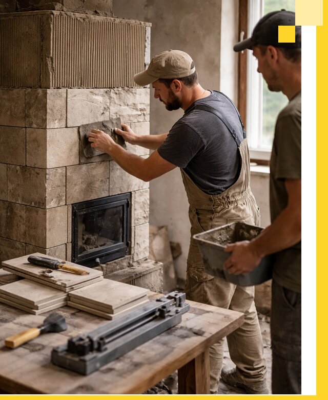 Профессиональная облицовка печей в Темрюке: керамика и камень