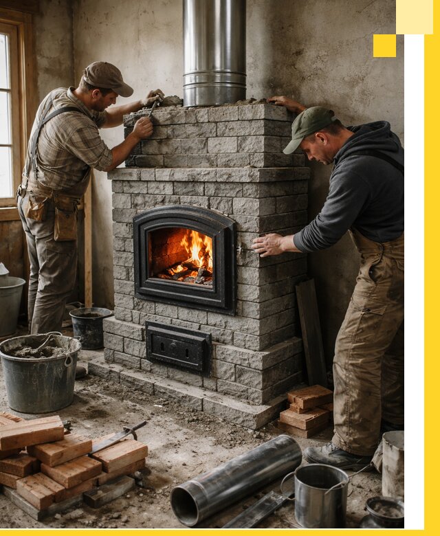 Производство, поставка и монтаж дровяных печей в Темрюке