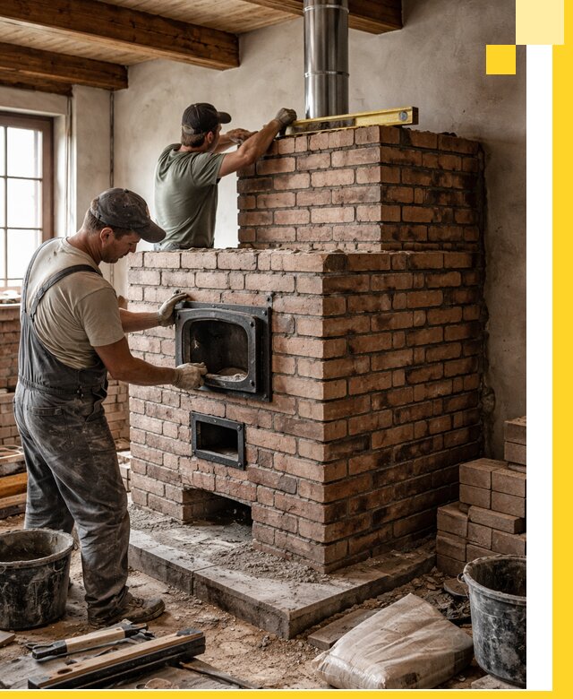 Печи для загородного дома под ключ в Темрюке — монтаж и сервис