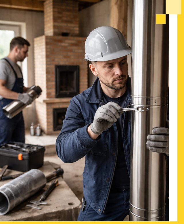 Профессиональный монтаж дымоходов для печей в Темрюке