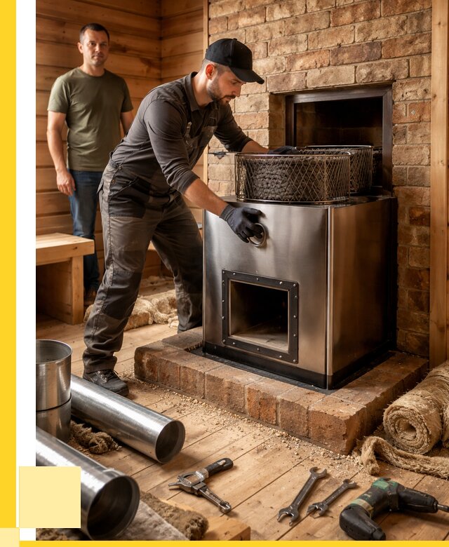 Монтаж банных печей под ключ в Темрюке от 18527 р., ЭриданТмр