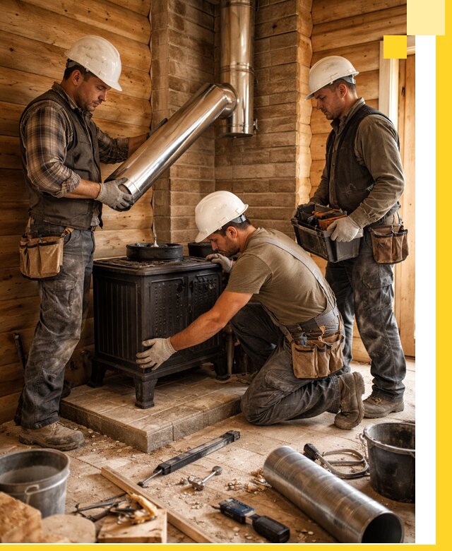 Профессиональный монтаж банных печей и дымоходов в Темрюке