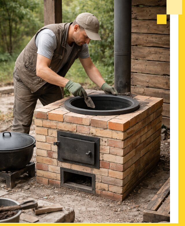 Изготовление и установка печей для казана в Темрюке под ключ