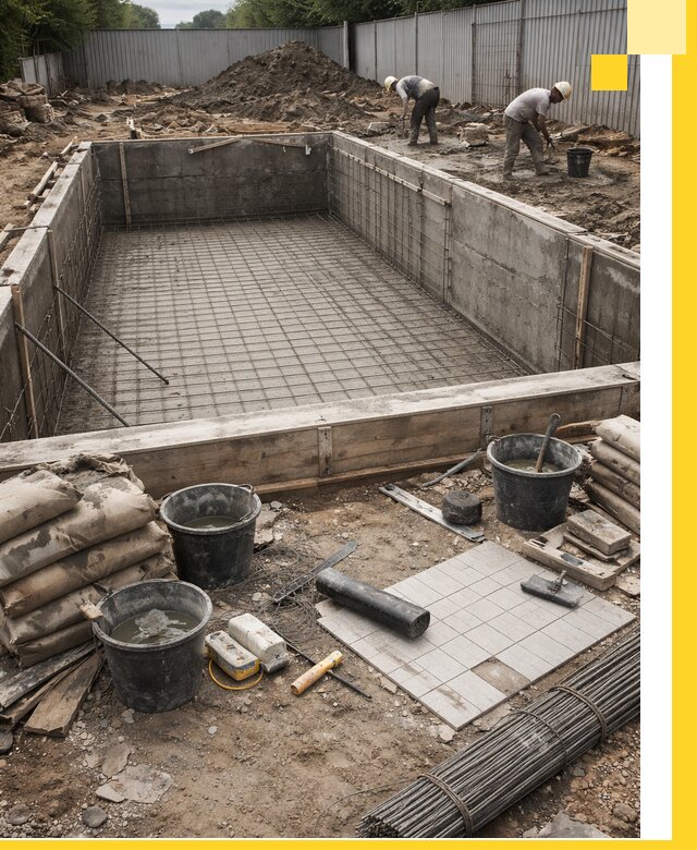 Строительство бассейнов под ключ в Темрюке, дизайн и монтаж