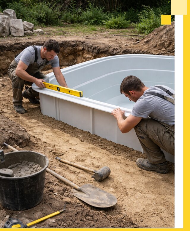 Производство и установка пластиковых бассейнов в Темрюке под ключ