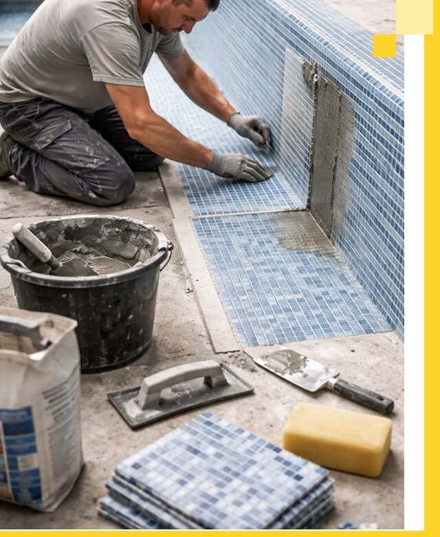 Укладка и ремонт мозаики для бассейнов под ключ в Темрюке