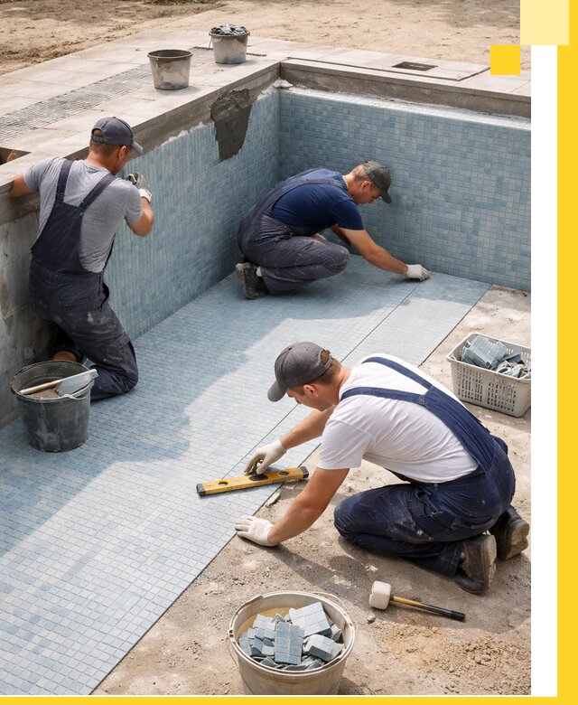 Укладка и установка плитки для бассейнов под ключ в Темрюке