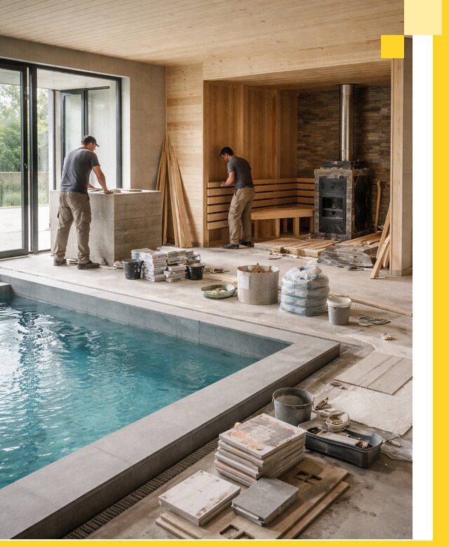 Проектирование и строительство бань с бассейном в Темрюке