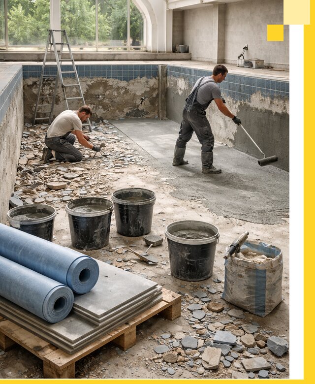 Реконструкция бассейнов в Темрюке: ремонт, гидроизоляция