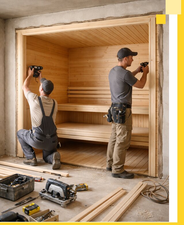 Монтаж саун под ключ в Темрюке — проектирование и установка