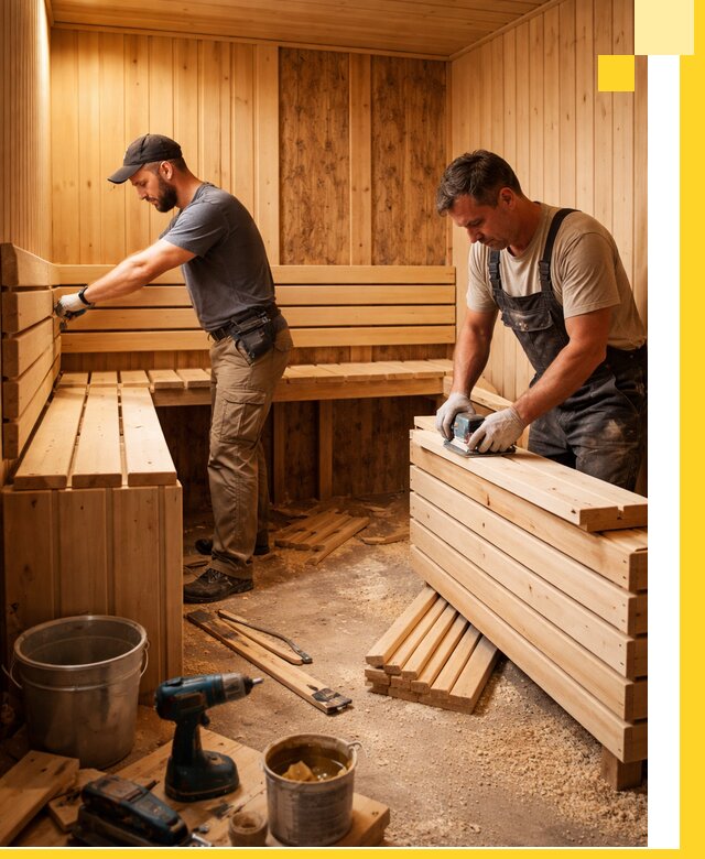 Профессиональный комплексный ремонт саун под ключ в Темрюке