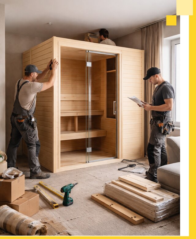 Установка и благоустройство саун в квартире в Темрюке