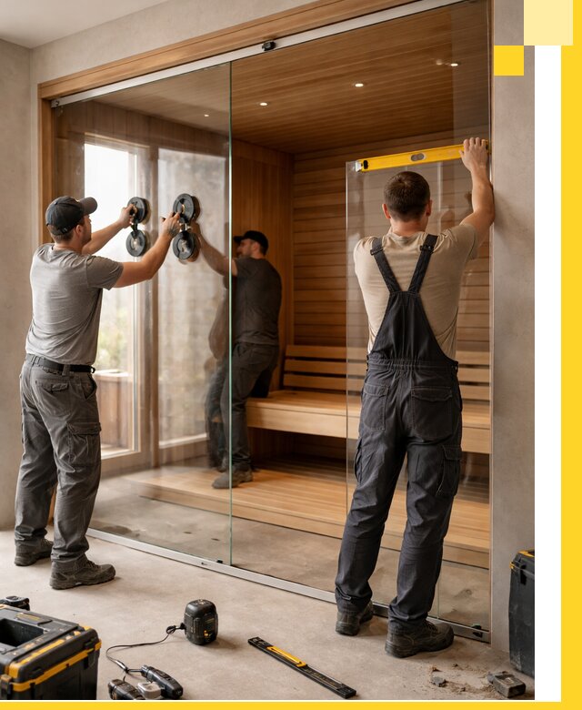 Производство и монтаж стеклянных саун под ключ в Темрюке