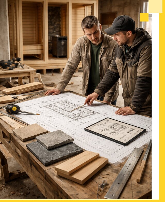 Проекты бань под ключ и планы строительства в Темрюке