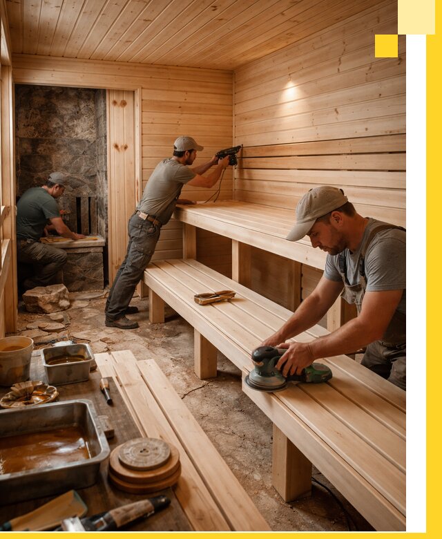 Профессиональная отделка бань в Темрюке под ключ, с гарантией