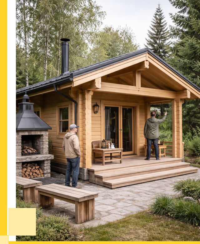 Деревянные бани под ключ в Темрюке от 463185 р. | ЭриданТмр