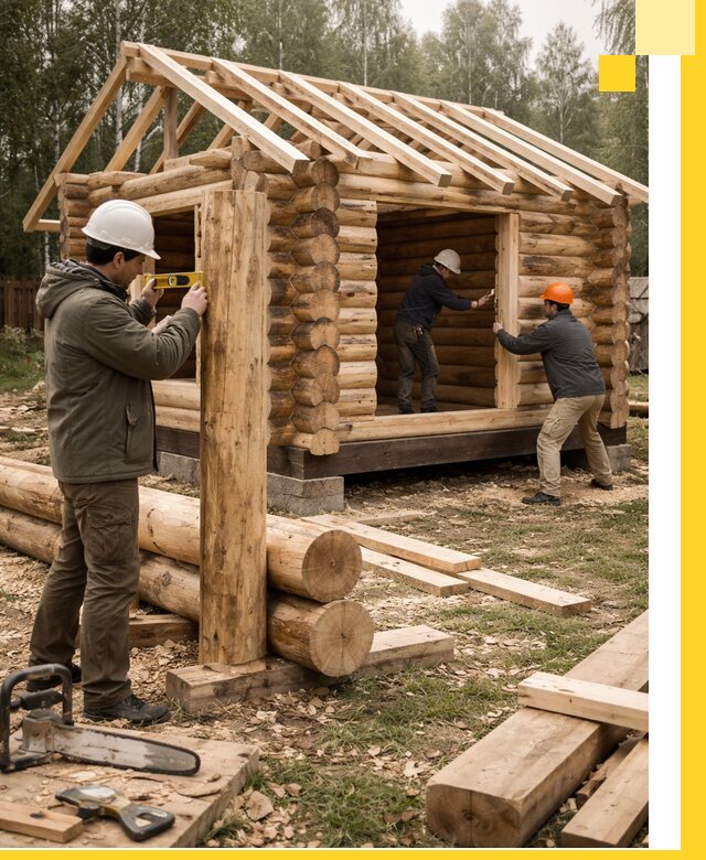 Строительство бань для дачи под ключ в Темрюке с доставкой и монтажом