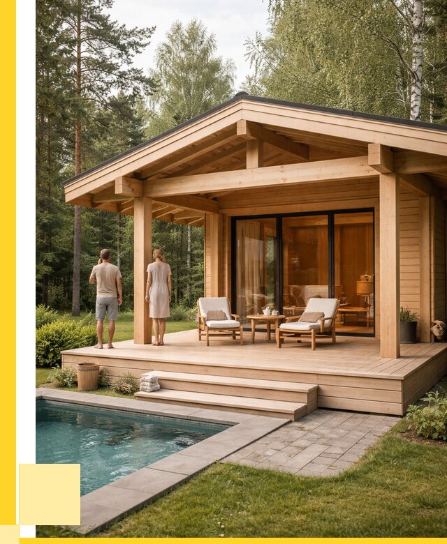 Бани с террасой под ключ в Темрюке от 617580 р. | ЭриданТмр