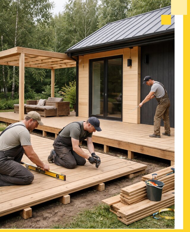 Строительство бань с террасой и бассейном под ключ в Темрюке