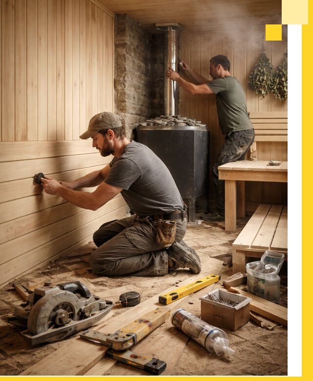 Полное строительство и оснащение парных под ключ в Темрюке