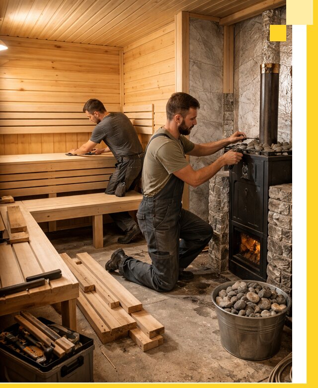 Дизайн и строительство интерьеров бань под ключ в Темрюке