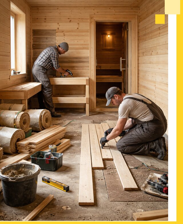 Индивидуальный проект бани с комнатой отдыха под ключ в Темрюке