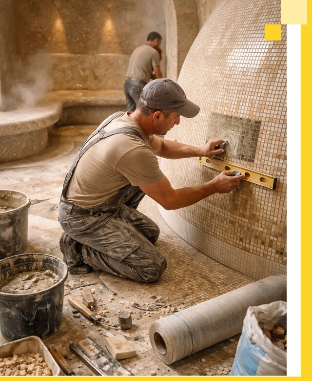 Хамам под ключ в Темрюке: проектирование, строительство, отделка