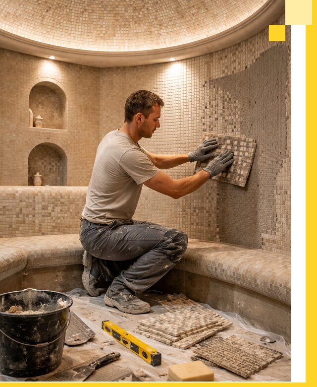 Устройство и монтаж домашнего хамама под ключ в Темрюке