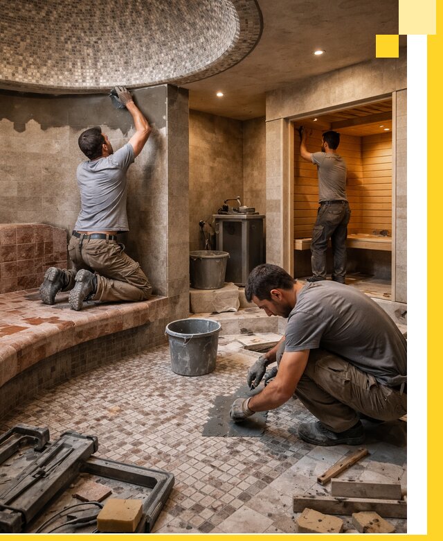 Проект и строительство хамама бани и сауны под ключ в Темрюке