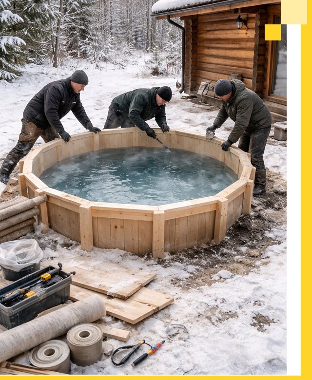 Изготовление и установка ледяных купелей под ключ в Темрюке